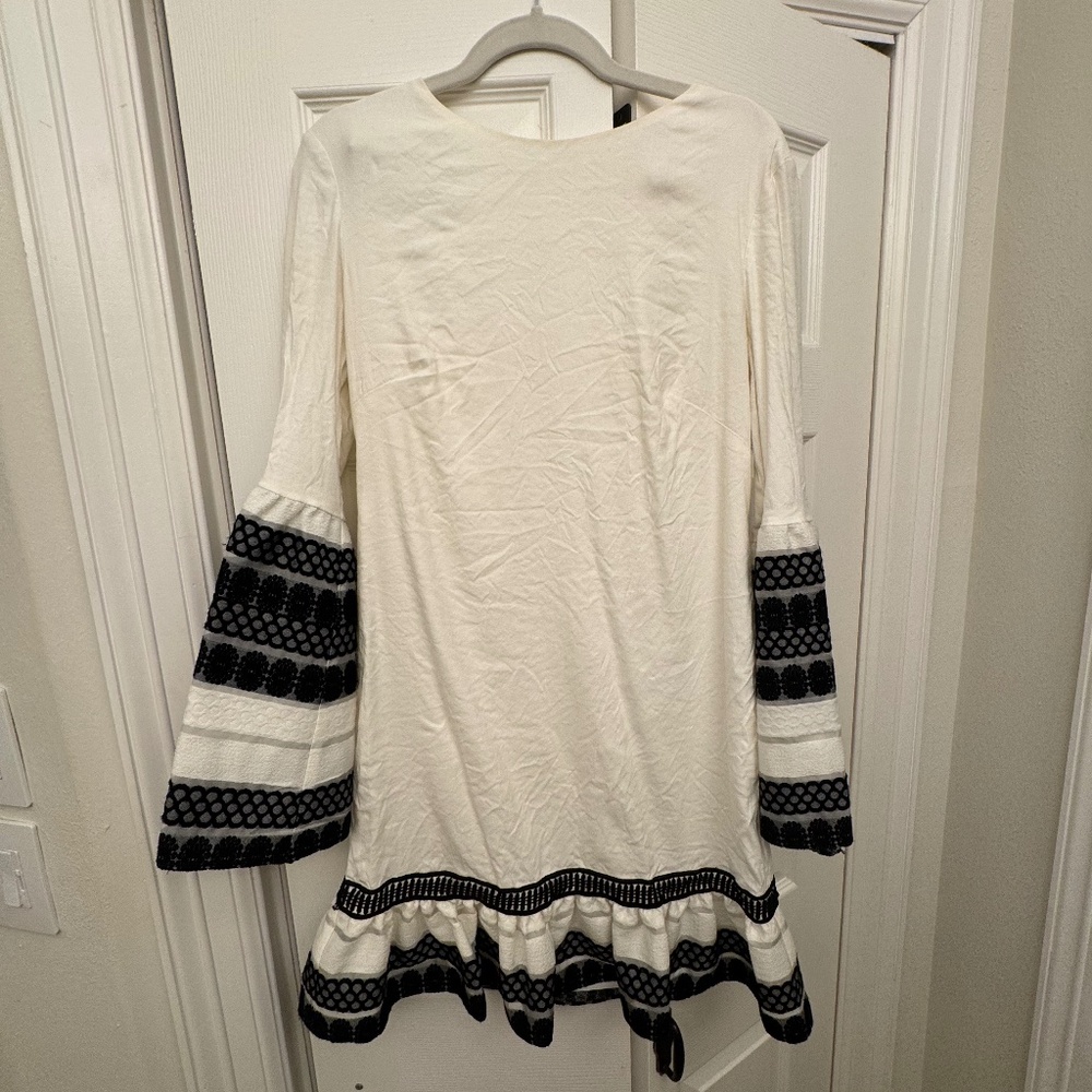 White Flare Sleeve Dress